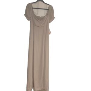 Show Me‎ Your Mumu Brittany Maxi Dress Large Beige Color Square Neckline NWT